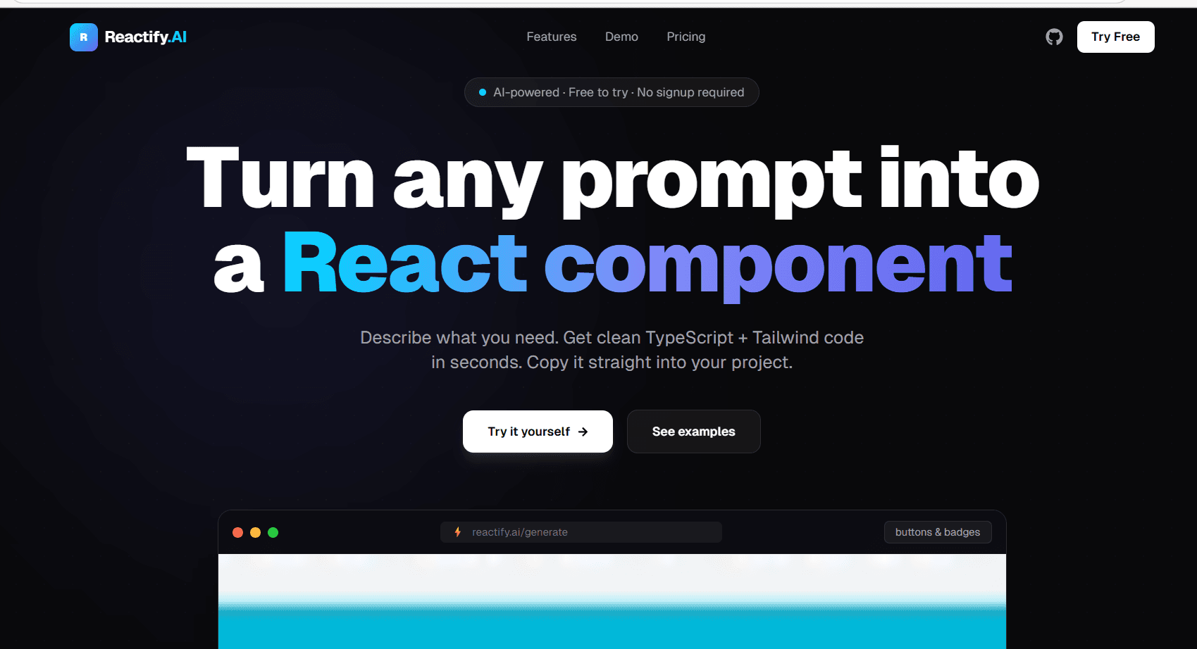 Reactify preview